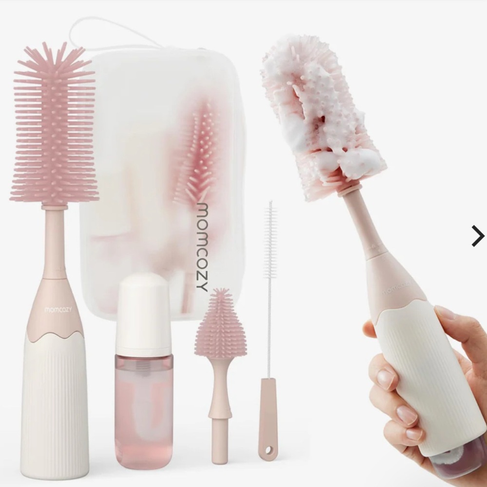 Momcozy Pink Bottle Cleaning Set